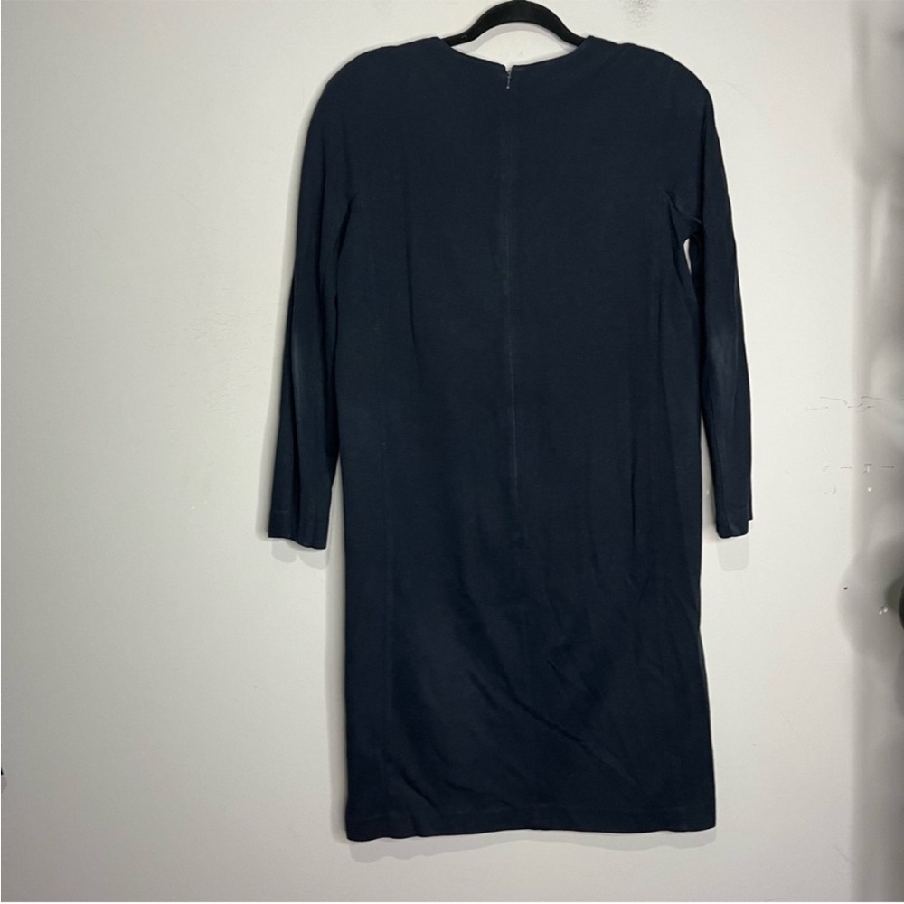 Adrienne Vittadini Vintage Sweater Dress Dark Navy Gold Hooks, size S - Picture 5 of 9